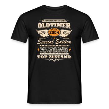 Vintage Car Vintage 2004 Birthday Gift - Men's T-Shirt - black - Front - AI Model Male 178 light (178cm)