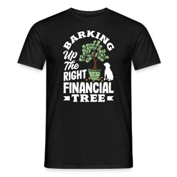 Barking Up The Right Financial Tree Money Savvy - Männer T-Shirt - Schwarz - Vorne - AI Model Male 178 light (178cm)