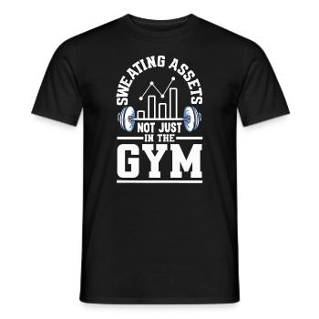 Des actifs qui ne se sument pas seulement dans le gymnase Finance - T-shirt homme - noir - Devant - AI Model Male 178 light (178cm)