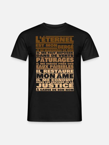 PSAUMES 23 - T-shirt homme - noir