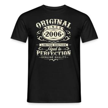 Original 2006 Retro Geburtstag Geschenk - Männer T-Shirt - Schwarz - Vorne - AI Model Male 178 light (178cm)