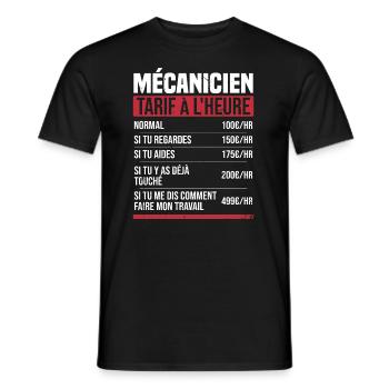 Mechaniker Stundensatz Humor Geschenkidee - Männer T-Shirt - Schwarz - Vorne - AI Model Male 178 light (178cm)
