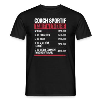 Personal Trainer Stundensatz Humor Geschenkidee - Männer T-Shirt - Schwarz - Vorne - AI Model Male 178 light (178cm)
