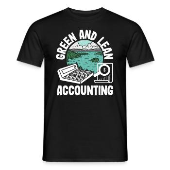 Green And Lean Accounting Eco-Friendly Accountant - Men's T-Shirt - black - Front - AI Model Male 178 light (178cm)