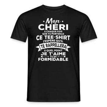 My darling I love you you're great - Men's T-Shirt - black - Front - AI Model Male 178 light (178cm)