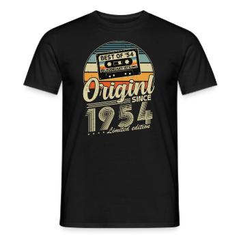 Original Since 1954 Vintage Birthday Gift - Men's T-Shirt - black - Front - AI Model Male 178 light (178cm)