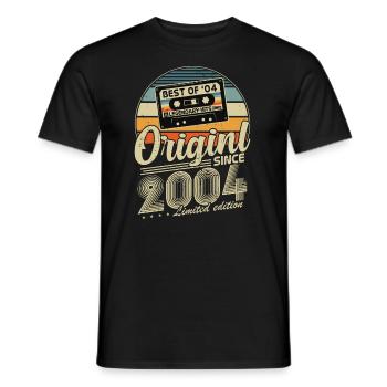 Original depuis 2004 Vintage cadeau d’anniversaire - T-shirt homme - noir - Devant - AI Model Male 178 light (178cm)