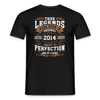 Legenden Geboren 2014 - Männer T-Shirt - Schwarz - Vorne - AI Model Male 178 light (178cm)