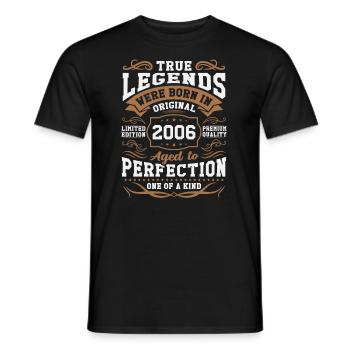 Legends Born in 2006 - Men's T-Shirt - black - Front - AI Model Male 178 light (178cm)