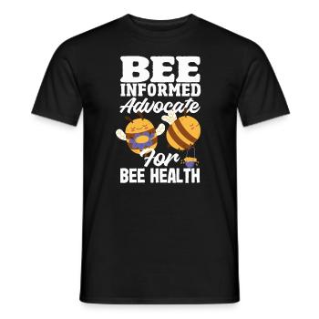 Beekeeper Heartbeat Honeycomb Love Pollination - Men's T-Shirt - black - Front - AI Model Male 178 light (178cm)