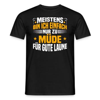 Dicton de motivation, Sarcasme, Paresseux, Sarcastique - T-shirt homme - noir - Devant - AI Model Male 178 light (178cm)