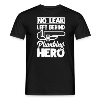 No Leak Plumbing Hero Bold Statement - Männer T-Shirt - Schwarz - Vorne - AI Model Male 178 light (178cm)