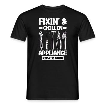 Réparer et refroidir le gourou de la réparation d’appareils électroménagers - T-shirt homme - noir - Devant - AI Model Male 178 light (178cm)