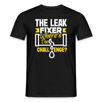Le défi du plombier réparateur de fuites Déclaration audacieuse - T-shirt homme - noir - Devant - AI Model Male 178 light (178cm)