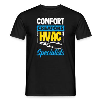 HVAC Expert Technician - Men's T-Shirt - black - Front - AI Model Male 178 light (178cm)