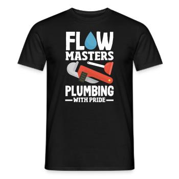 Flow Masters Plumbing Pride Professional Plumber - Men's T-Shirt - black - Front - AI Model Male 178 light (178cm)
