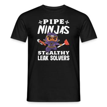Flow Masters Plumbing Pride Professional Plumber - Men's T-Shirt - black - Front - AI Model Male 178 light (178cm)