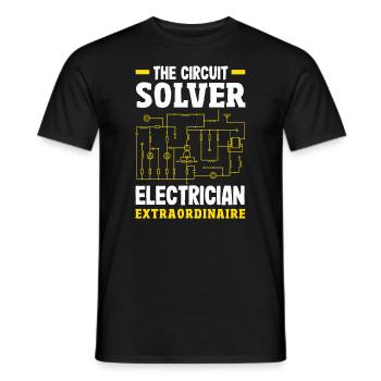 Circuit Wizards Expert Electrician Making - Männer T-Shirt - Schwarz - Vorne - AI Model Male 178 light (178cm)