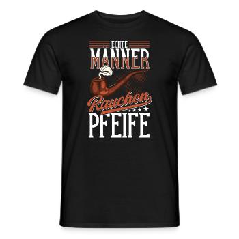 Pipe, Fumeurs, Vrais Hommes, Fumeurs De Pipe - T-shirt homme - noir - Devant - AI Model Male 178 light (178cm)