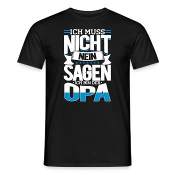 Je n’ai pas besoin de dire non, je suis grand-père - T-shirt homme - noir - Devant - AI Model Male 178 light (178cm)