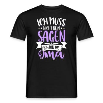 Je n’ai pas besoin de dire non, je suis la grand-mère, grand-mère - T-shirt homme - noir - Devant - AI Model Male 178 light (178cm)