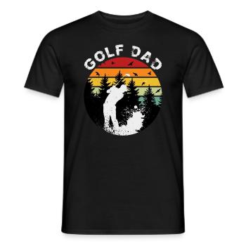 Golf Dad Vatertag Golfer Golfspieler Golfplatz - Männer T-Shirt - Schwarz - Vorne - AI Model Male 178 light (178cm)