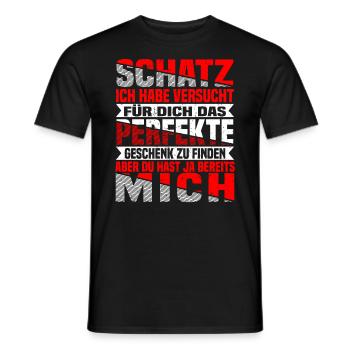 Partner Geschenk, Partnerschaft Lustige Idee - Männer T-Shirt - Schwarz - Vorne - AI Model Male 178 light (178cm)