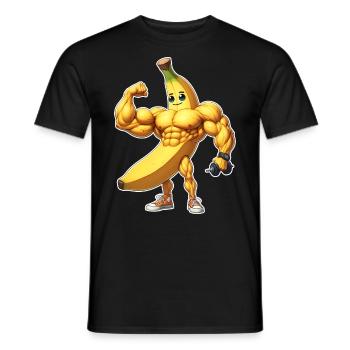 Banana Muscles Fitness Sports - T-shirt homme - noir - Devant - AI Model Male 178 light (178cm)