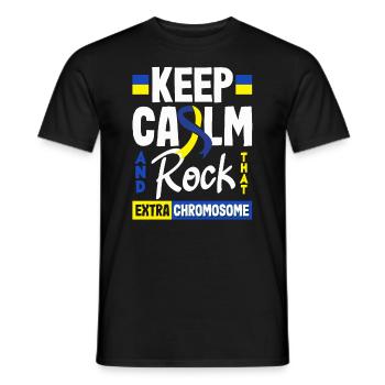 L’amour ne compte pas les chromosomes du syndrome de Down - T-shirt homme - noir - Devant - AI Model Male 178 light (178cm)