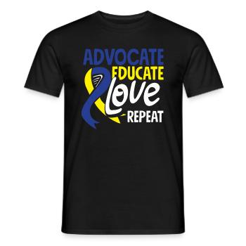 L’amour ne compte pas les chromosomes du syndrome de Down - T-shirt homme - noir - Devant - AI Model Male 178 light (178cm)