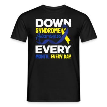 L’amour ne compte pas les chromosomes du syndrome de Down - T-shirt homme - noir - Devant - AI Model Male 178 light (178cm)