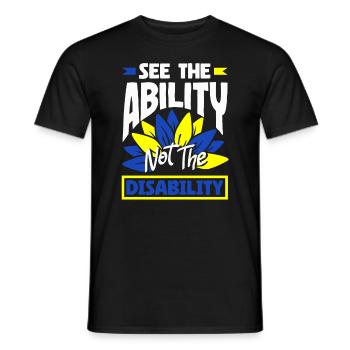L’amour ne compte pas les chromosomes du syndrome de Down - T-shirt homme - noir - Devant - AI Model Male 178 light (178cm)