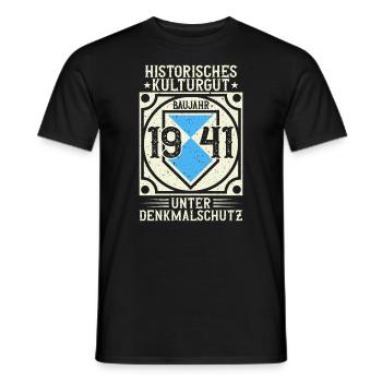 Baujahr 1941 Geboren, Geburtstag Jahrgang 1941 - Männer T-Shirt - Schwarz - Vorne - AI Model Male 178 light (178cm)