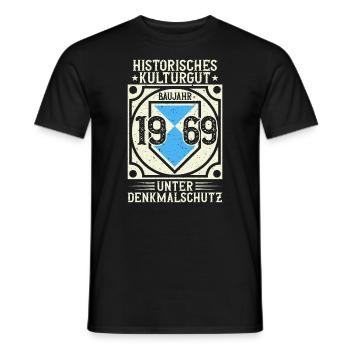 Baujahr 1969 Geboren, Geburtstag Jahrgang 1969 - Männer T-Shirt - Schwarz - Vorne - AI Model Male 178 light (178cm)