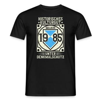 Baujahr 1985 Geboren, Geburtstag Jahrgang 1985 - Männer T-Shirt - Schwarz - Vorne - AI Model Male 178 light (178cm)