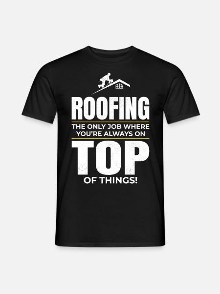Couvreur Couvreur Réparation de toiture Entrepreneur mécanicien - T-shirt homme - noir