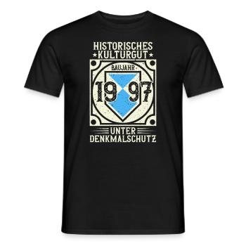Baujahr 1997 Geboren, Geburtstag Jahrgang 1997 - Männer T-Shirt - Schwarz - Vorne - AI Model Male 178 light (178cm)
