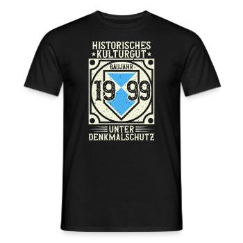 Baujahr 1999 Geboren, Geburtstag Jahrgang 1999 - Männer T-Shirt - Schwarz - Vorne - AI Model Male 178 light (178cm)