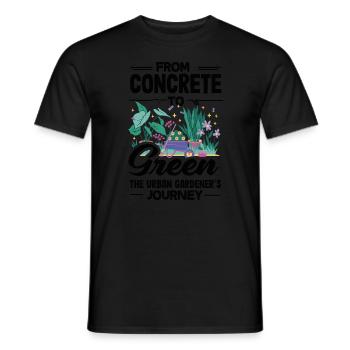 Talking to Plants is Essential Urban Gardener - Men's T-Shirt - black - Front - AI Model Male 178 light (178cm)