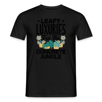 Talking to Plants is Essential Urban Gardener - Men's T-Shirt - black - Front - AI Model Male 178 light (178cm)