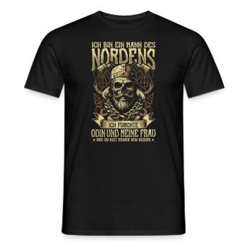 Ich Bin Ein Mann Des Nordens - Nordmann Wikinger - Männer T-Shirt - Schwarz - Vorne - AI Model Male 178 light (178cm)