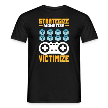 Cryptocurrency Rewards Gaming Blockchain Gamer - Men's T-Shirt - black - Front - AI Model Male 178 light (178cm)