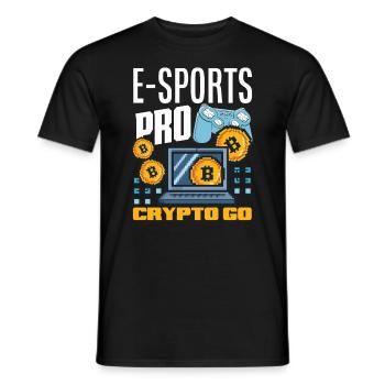 Cryptocurrency Rewards Gaming Blockchain Gamer - Men's T-Shirt - black - Front - AI Model Male 178 light (178cm)