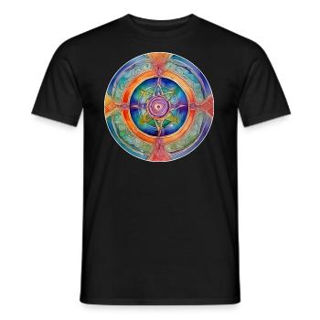 Symbole aux couleurs vives - T-shirt homme - noir - Devant - AI Model Male 178 light (178cm)