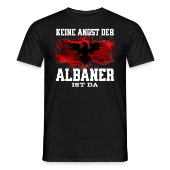 Keine Angst der Albaner ist da - Männer T-Shirt - Schwarz - Vorne - AI Model Male 178 light (178cm)