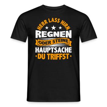 Sarkasmus, Herr lass Hirn regnen, Sarkastisch - Männer T-Shirt - Schwarz - Vorne - AI Model Male 178 light (178cm)