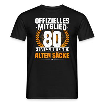 80. Geburtstag Mann, 80 Jahre alt Geburtstag - Männer T-Shirt - Schwarz - Vorne - AI Model Male 178 light (178cm)