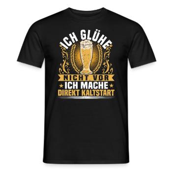 Bier & Biertrinker, Bierliebhaber Vorglühen - Männer T-Shirt - Schwarz - Vorne - AI Model Male 178 light (178cm)