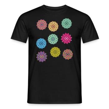 Amoeba Pattern - Men's T-Shirt - black - Front - AI Model Male 178 light (178cm)