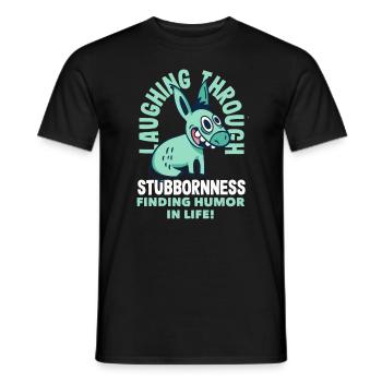 Rire par l’entêtement : trouver de l’humour dans - T-shirt homme - noir - Devant - AI Model Male 178 light (178cm)